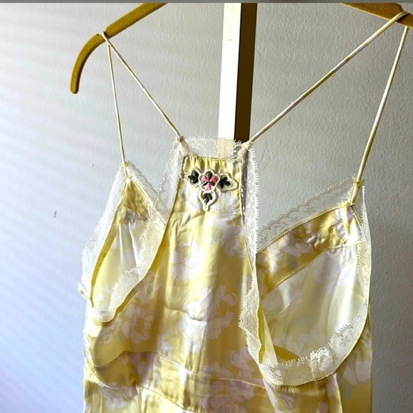 Free People Satin Lace Embroidered Night Special Cami - Picture 6 of 7